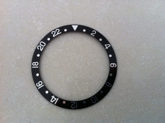 Einfügen / Lünette NOIR SERIF- Rolex GMT