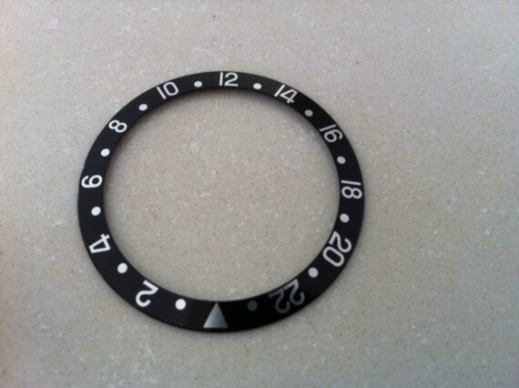 Einfügen / Lünette NOIR SERIF- Rolex GMT